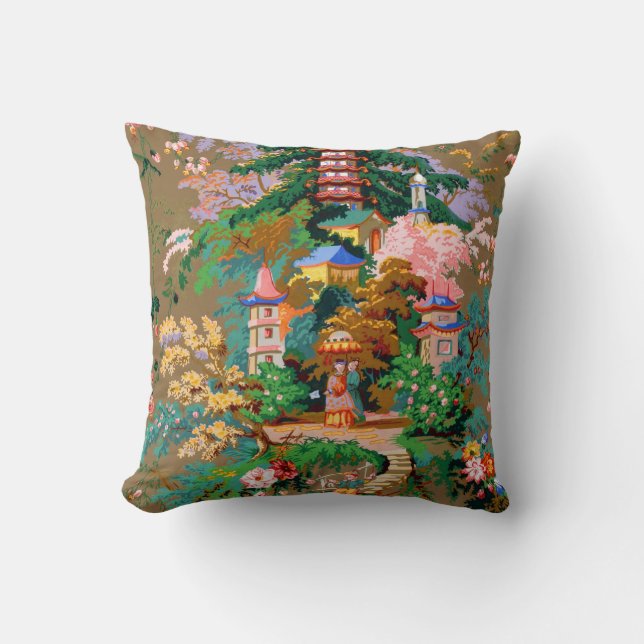 Coussin antique de pagoda de conception de (Recto)