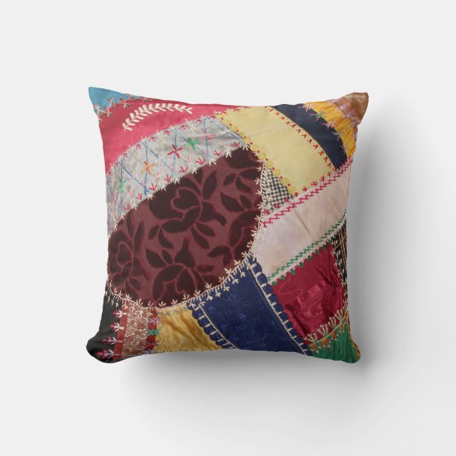 Coussin Antique, époque victorienne, Carré de courtepointe (Recto)