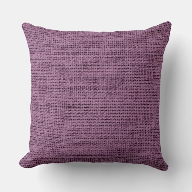 Coussin Antique fuchsia burlap lin arrière - plan (Recto)