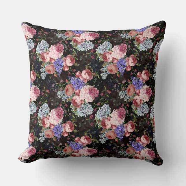 Coussin Antique Nostalgale Redouté Roses et Lilacs (Recto)