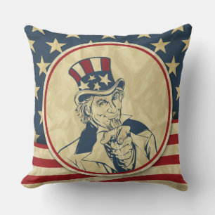Coussin antique oncle sam