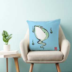Coussin Antique Origine Histoire Grumpy Frog Japonais Toad