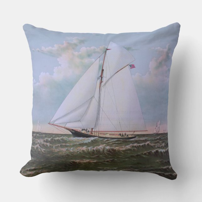 Coussin Antique voilier Slot Yacht Voilier Ocean (Recto)