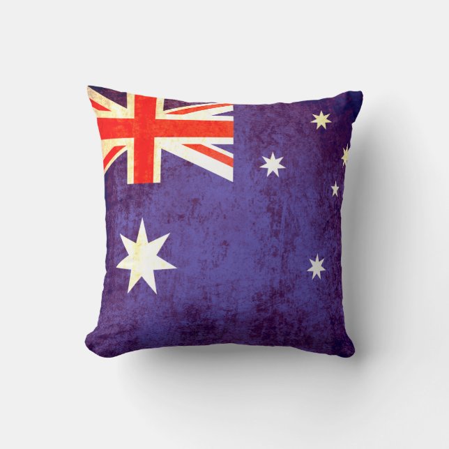 Coussin antiqued par drapeau australien (Recto)