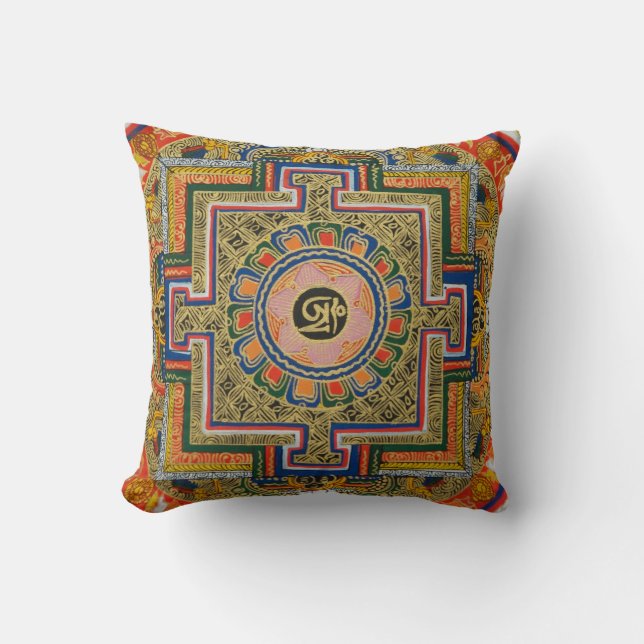 Coussin Antiquité Tibétaine Mandala (Recto)
