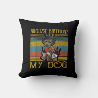 Coussin Août Anniversaire Avec Mon Irlandais Wolfhound Dog