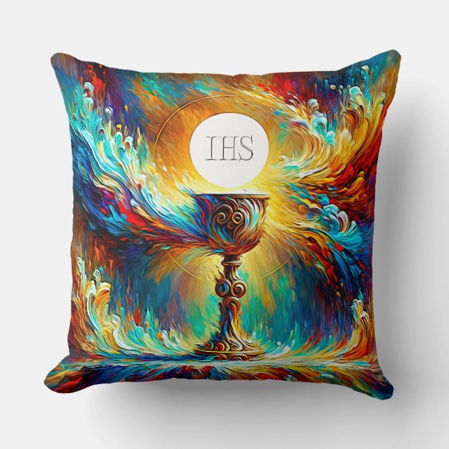 Coussin AP Communion Host et Chalice Expressionist Effet (Recto)