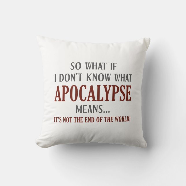 Coussin Apocalypse Signification (Recto)