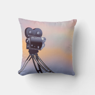 Coussin Appareil photo cinématographique vintage au couche