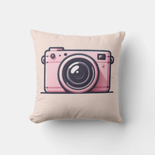 Coussin Appareil photo tendance rose pour séance photo 