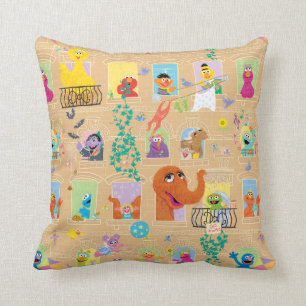 Coussin Appartement Sesame Street Motif Windows