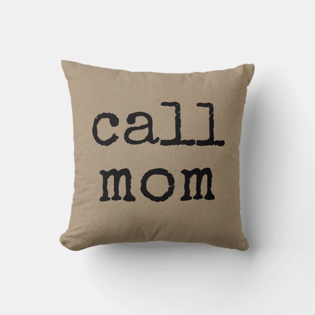 Coussin Appelez Maman Texte Maman Écouter (Recto)