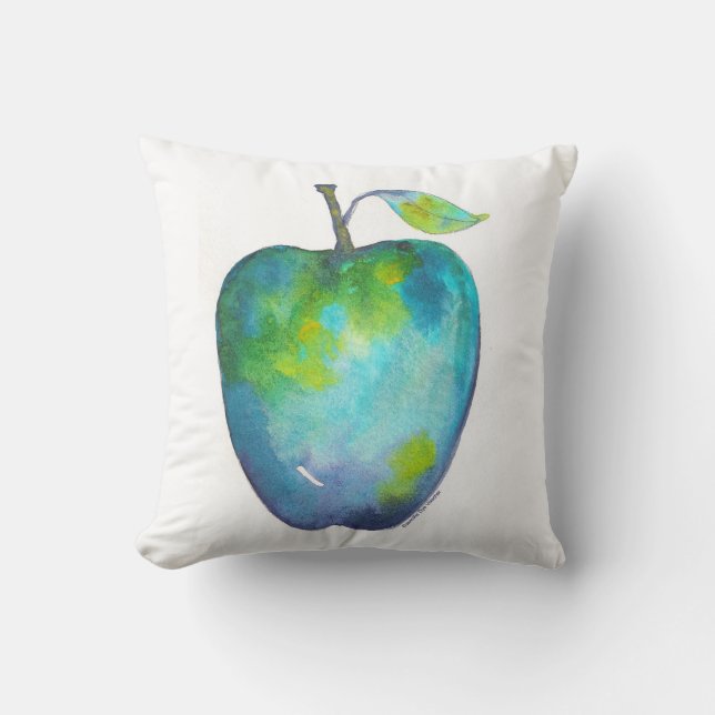 Coussin Apple rouge, Apple bleu (Recto)