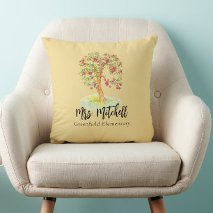 Coussin Appréciation des enseignants mignons Moderne Chic