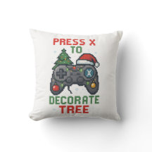 Appuyez sur X pour décorer l'oreiller de Noël Game