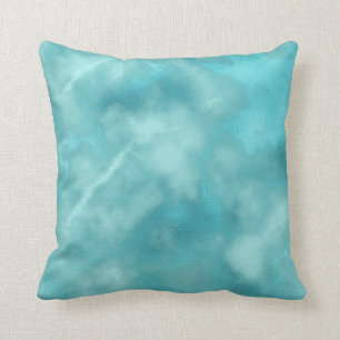 Coussin Aqua Abstrait de l'océan Turquoise