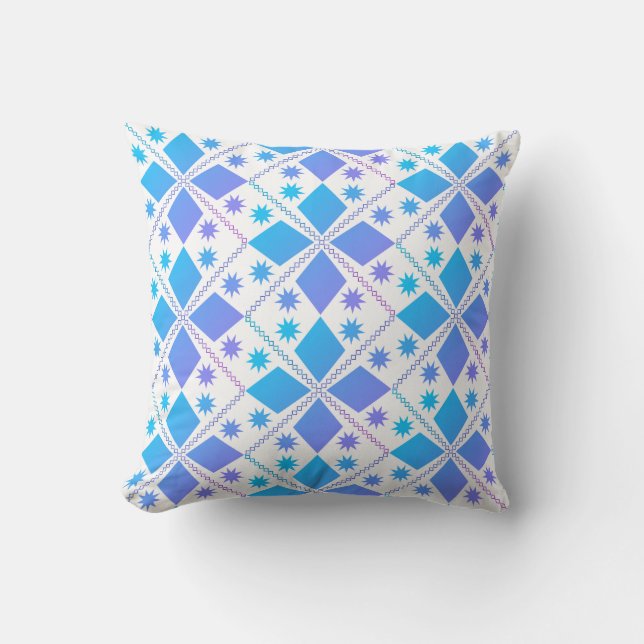 Coussin Aqua Diamond Fun | Half Drop | Filtre de Miami | (Recto)