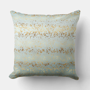 Coussin Aqua Gold Confetti Ombre