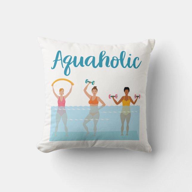 Coussin Aquaholic Water Aaérobic Femmes (Recto)