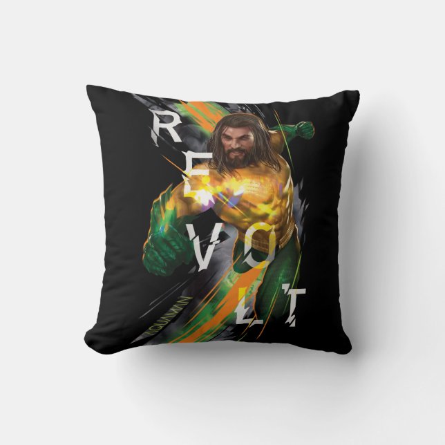 Coussin Aquaman | Aquaman "Revolt" - Graphique commenté (Recto)