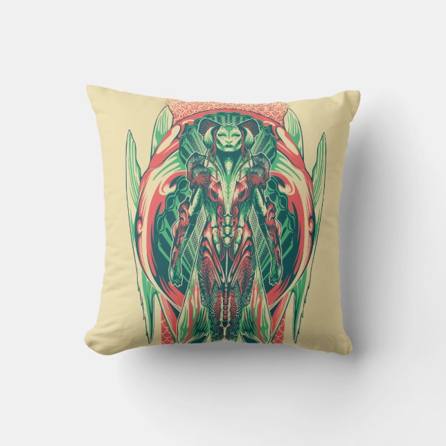 Coussin Aquaman | Queen Fisherman Art Nouveau Panel (Recto)