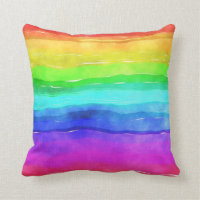 Aquarelle Abstraite Peint Rayures arc-en-ciel