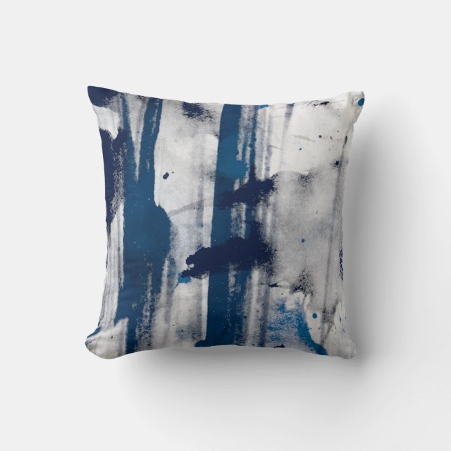 Coussin Aquarelle Abstraite sur papier. Texture artistique (Recto)