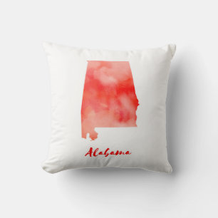 Coussin Aquarelle Alabama États-Unis