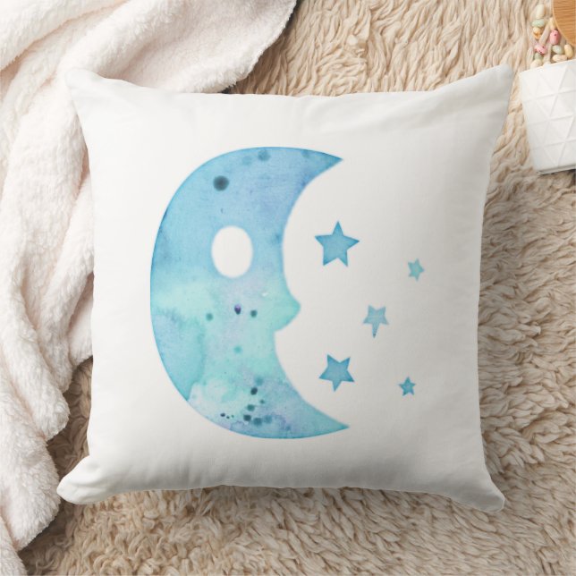 Coussin Aquarelle Amour de toi jusqu'à la lune et retour (Couverture)