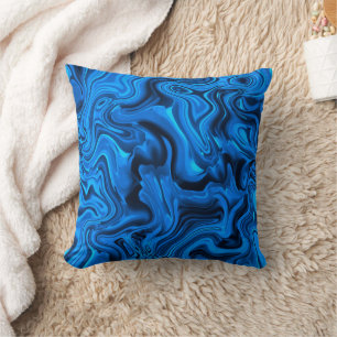 Coussin Aquarelle bleu moderne