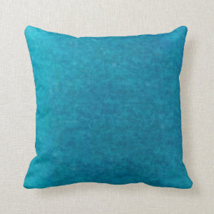 Coussin Aquarelle bleue de mer d'île - Teal et Aqua