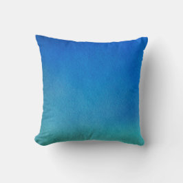 Coussin Aquarelle bleue Ombre
