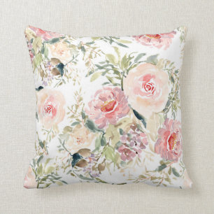 Coussin Aquarelle botanique florale