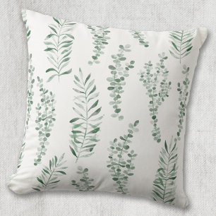 Coussin Aquarelle botanique Verdure Feuille