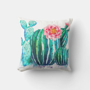 Coussin aquarelle Cactus