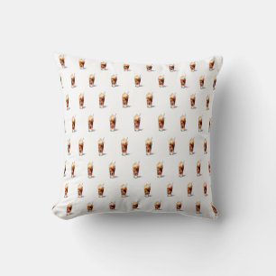 Coussin Aquarelle Café glacé avec Cocktail de crème Boisso