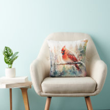 Aquarelle cardinale de Noël