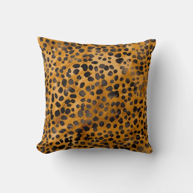 Coussin Aquarelle Cheetah Print (Recto)