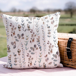 Coussin Aquarelle colorée d'Eucalyptus