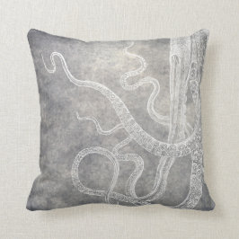 Coussin Aquarelle côtière Octopus Eau douce Neutre