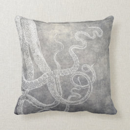 Coussin Aquarelle côtière Octopus Eau douce Neutre