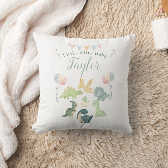 Coussin Aquarelle Cute Dinosaur Bébé personnalisé (Couverture)