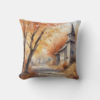 Coussin Aquarelle d'automne confortable Accent