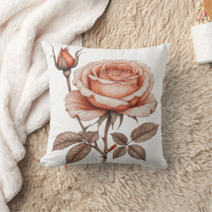 Coussin aquarelle de fleur