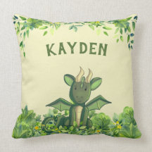 Aquarelle de la forêt verte Bébé Dragon 