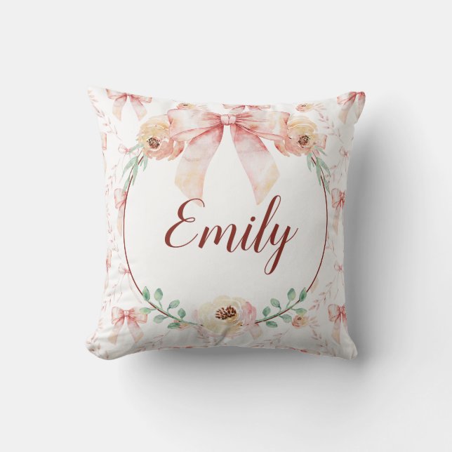 Coussin Aquarelle de l'arc coquette (Recto)