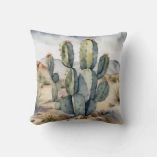 Coussin Aquarelle de Southwest Dreams Cactus