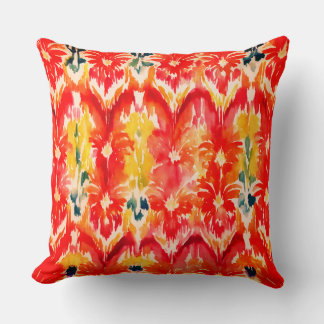 Coussin Aquarelle double marie ikat Motif Art