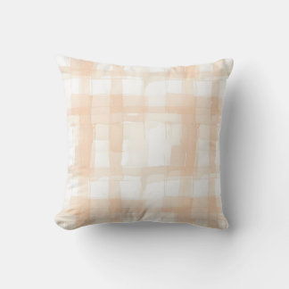 Coussin Aquarelle douce Beige Plaid Laid