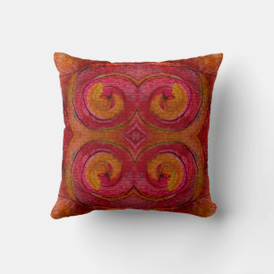 Coussin Aquarelle et encre Art abstrait de motif joli